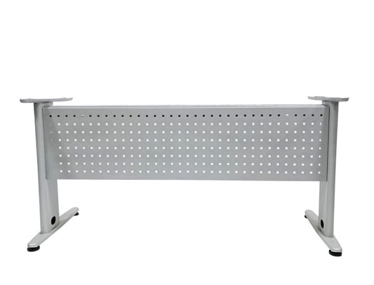 Piètement de bureau métallique avec voile métallique perforé B0917