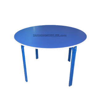 Table scolaire ronde en BLEU Réf. B1894