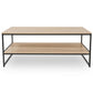 TABLE BASSE DOUBLE PLATEAU 113 CM DESIGN INDUSTRIEL Réf B2456