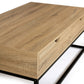TABLE BASSE 2 TIROIRS 110 CM DESIGN INDUSTRIEL