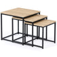 LOT DE 3 TABLES BASSES GIGOGNES 35/40/45 DESIGN INDUSTRIEL