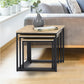 LOT DE 3 TABLES BASSES GIGOGNES 35/40/45 DESIGN INDUSTRIEL