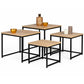 LOT DE 4 TABLES BASSES GIGOGNES 35/40/45/50 DESIGN INDUSTRIEL Réf B2778