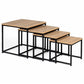LOT DE 4 TABLES BASSES GIGOGNES 35/40/45/50 DESIGN INDUSTRIEL Réf B2778