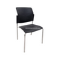Chaise LOGAN couleur Noir structure métallique chromé  Réf. B2297