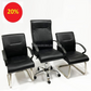 Ensemble Bureau CASABLANCA avec Retour et caisson et chaises Réf. B1809
