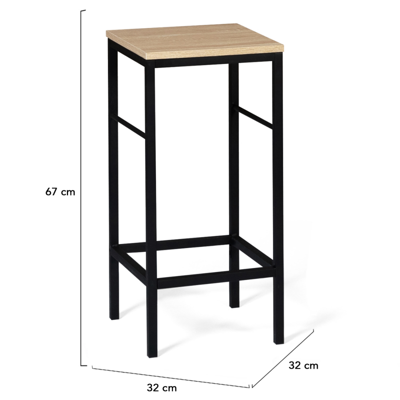LOT DE 2 TABOURETS DE BAR DETROIT DESIGN INDUSTRIEL Réf B2760